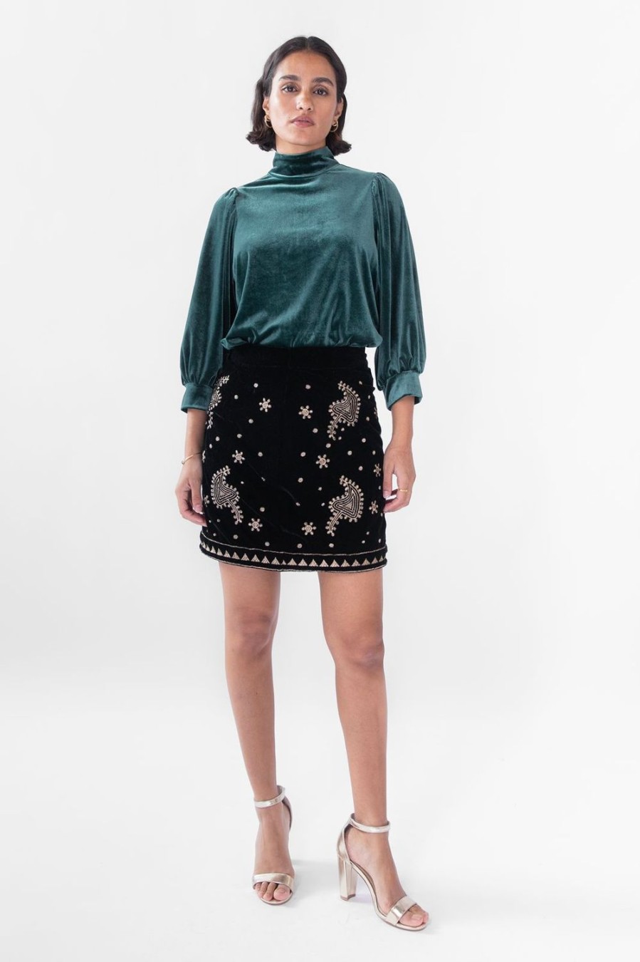 Sissy-Boy Rokken | E Velvet Rok Met Sterren Borduursel