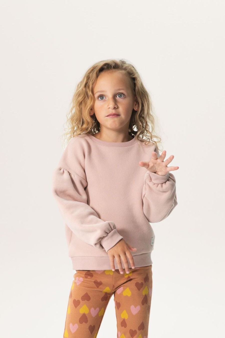 Sissy-Boy Truien En Vesten | Vergrijsd Roze Sweater Met Ballonmouwen