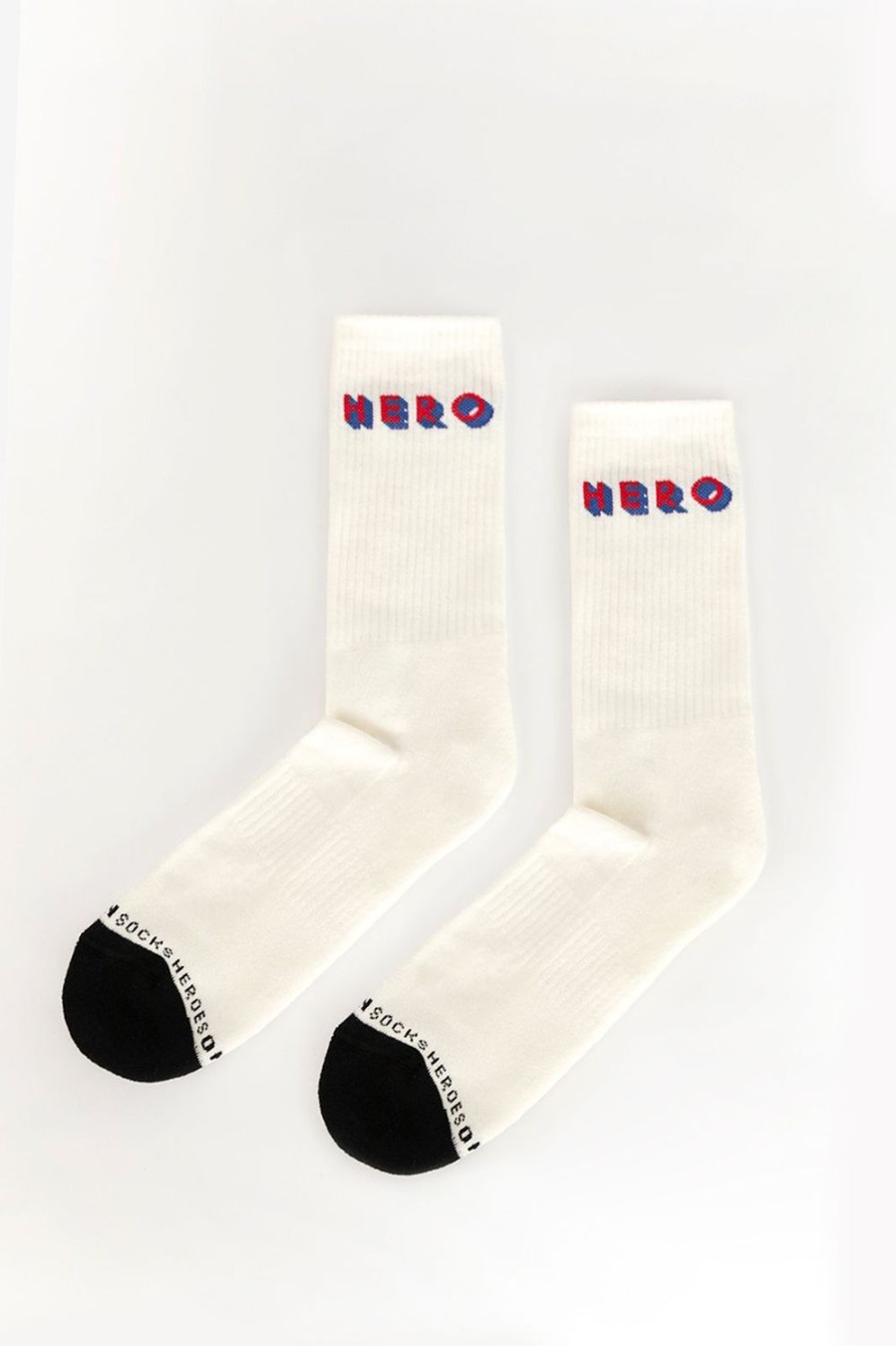 Heroes on Socks Sokken | Heroes On Socks Witte Sportsokken Met Tekst