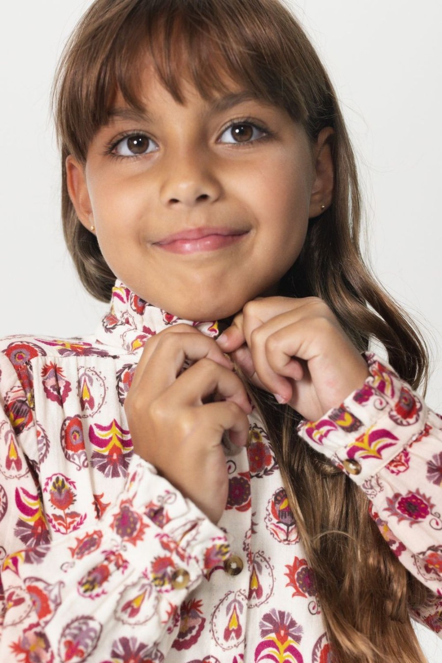 Sissy-Boy Blouses | Blouse Met Print En Ruffles