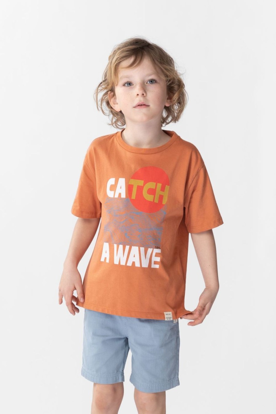 Sissy-Boy T-Shirts En Polo'S | Oranje T-Shirt Met Print