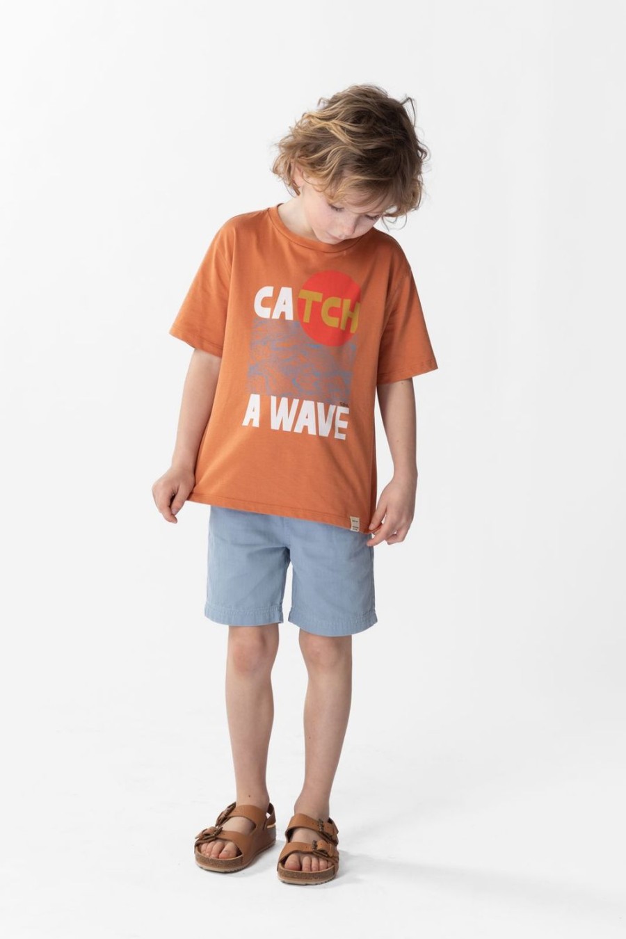 Sissy-Boy T-Shirts En Polo'S | Oranje T-Shirt Met Print