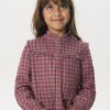 Sissy-Boy Blouses | Paarse Geruite Blouse Met Ruffles