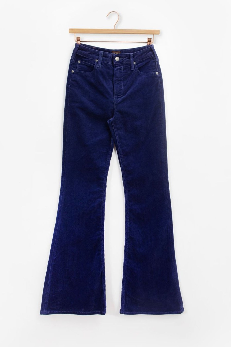 LEE Broeken | Lee Breese Donkerpaarse High Waist Flared Corduroy Broek