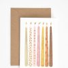 Claire Leina Company Stationery | Wenskaart Golden Candles