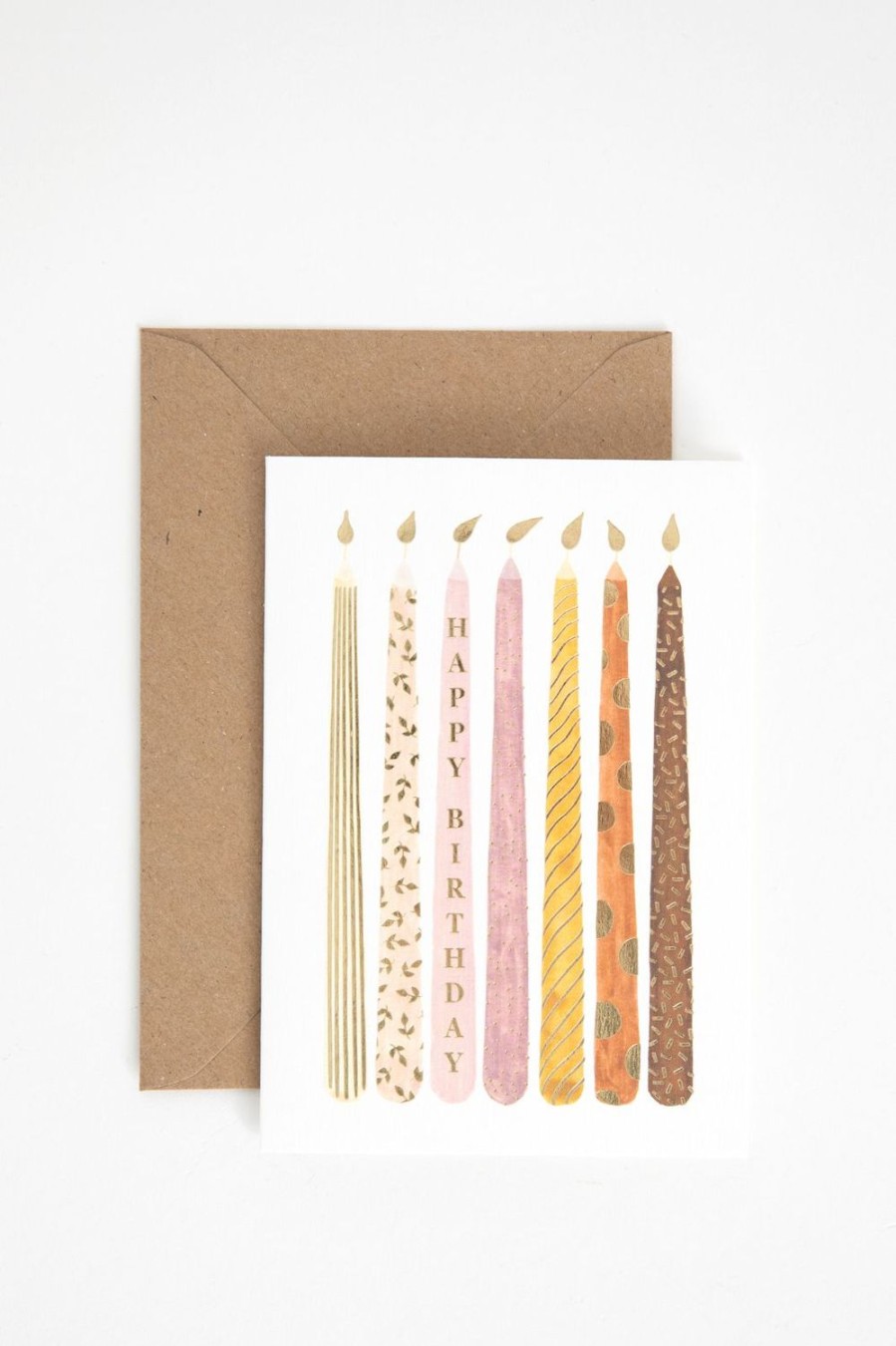 Claire Leina Company Stationery | Wenskaart Golden Candles