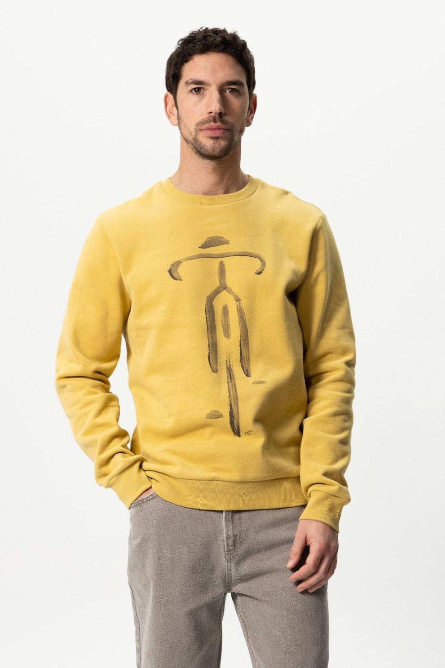 Sissy-Boy Truien En Vesten | Mosterdgele Sweater Met Fiets