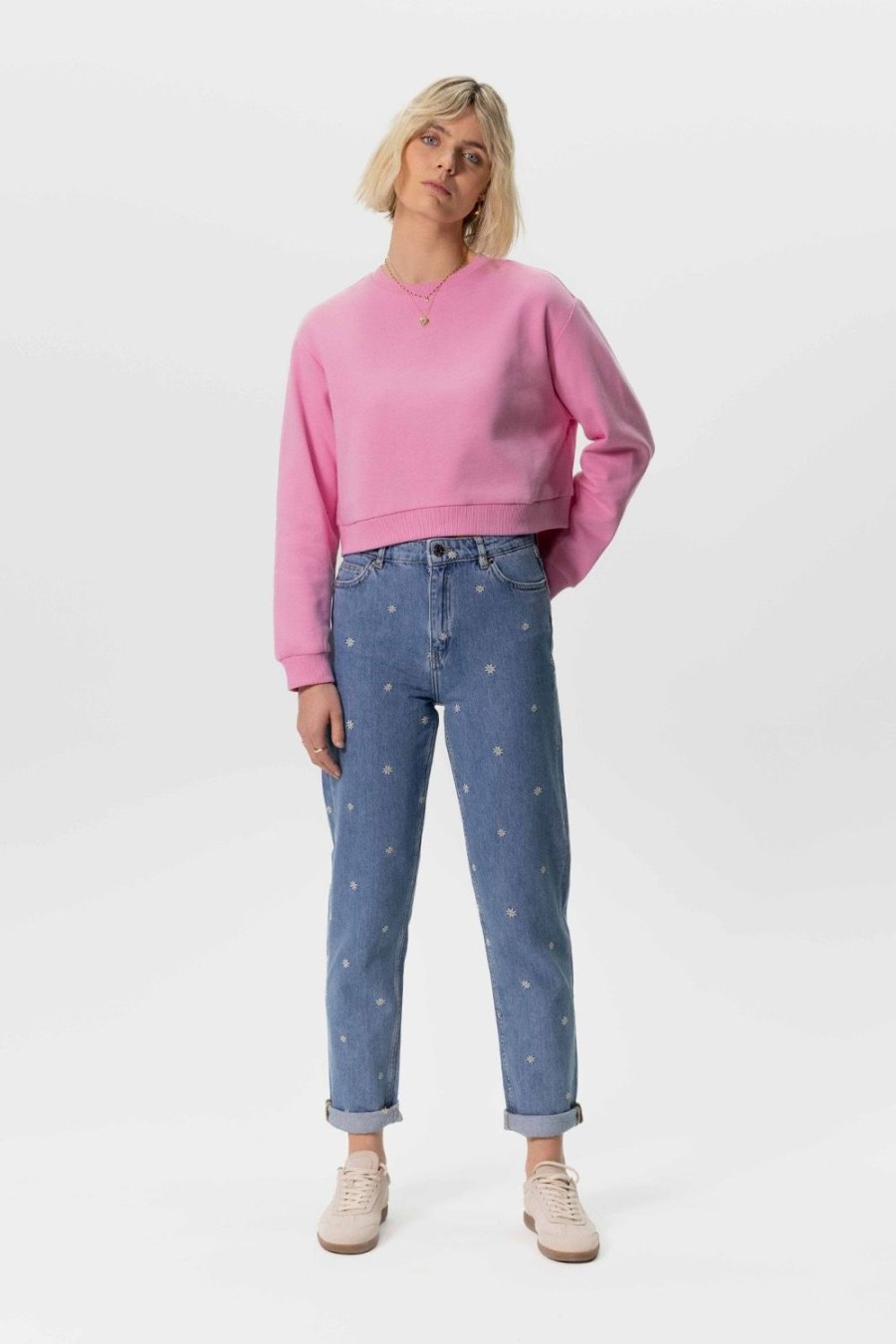 Sissy-Boy Broeken | Belem E Girlfriend Jeans Met Madeliefjes Embroidery