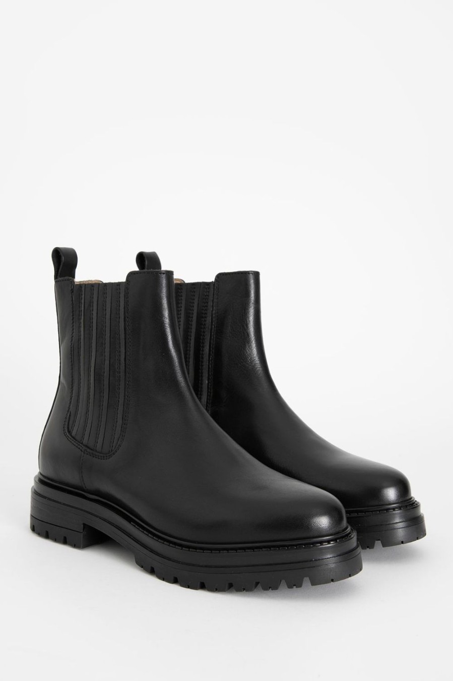 Sissy-Boy Schoenen | E Leren Chelsea Boots Met Elastiek Detail