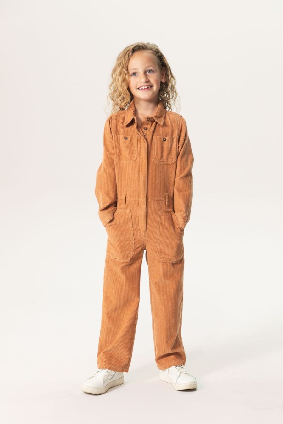 Sissy-Boy Broeken | Bruine Katoenen Corduroy Jumpsuit