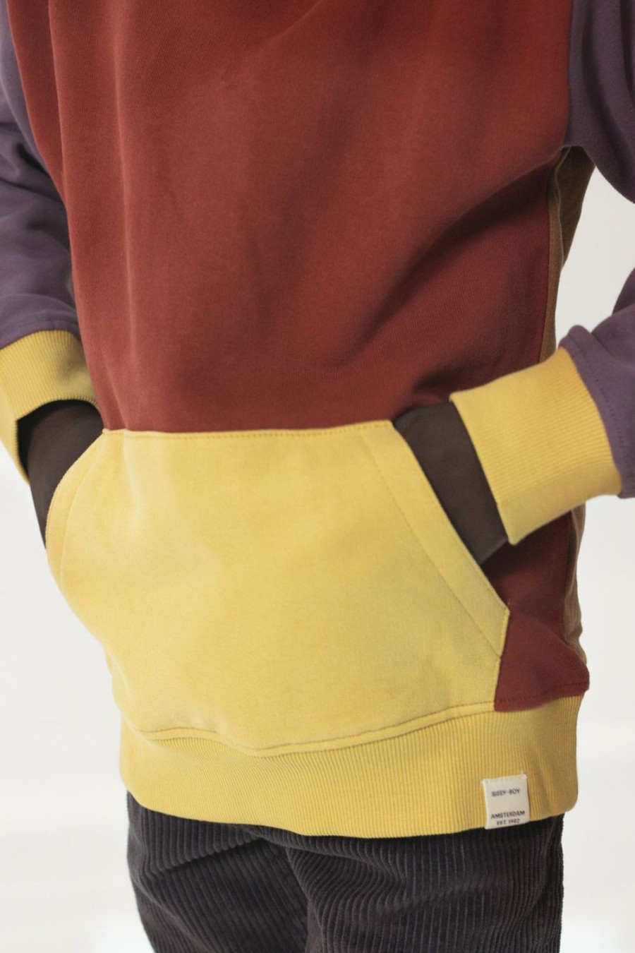 Sissy-Boy Truien En Vesten | Bordeauxrode Colourblock Oversized Hoodie