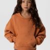 Sissy-Boy Truien En Vesten | Oranje Cropped Hoodie Met Hartjes Embroidery