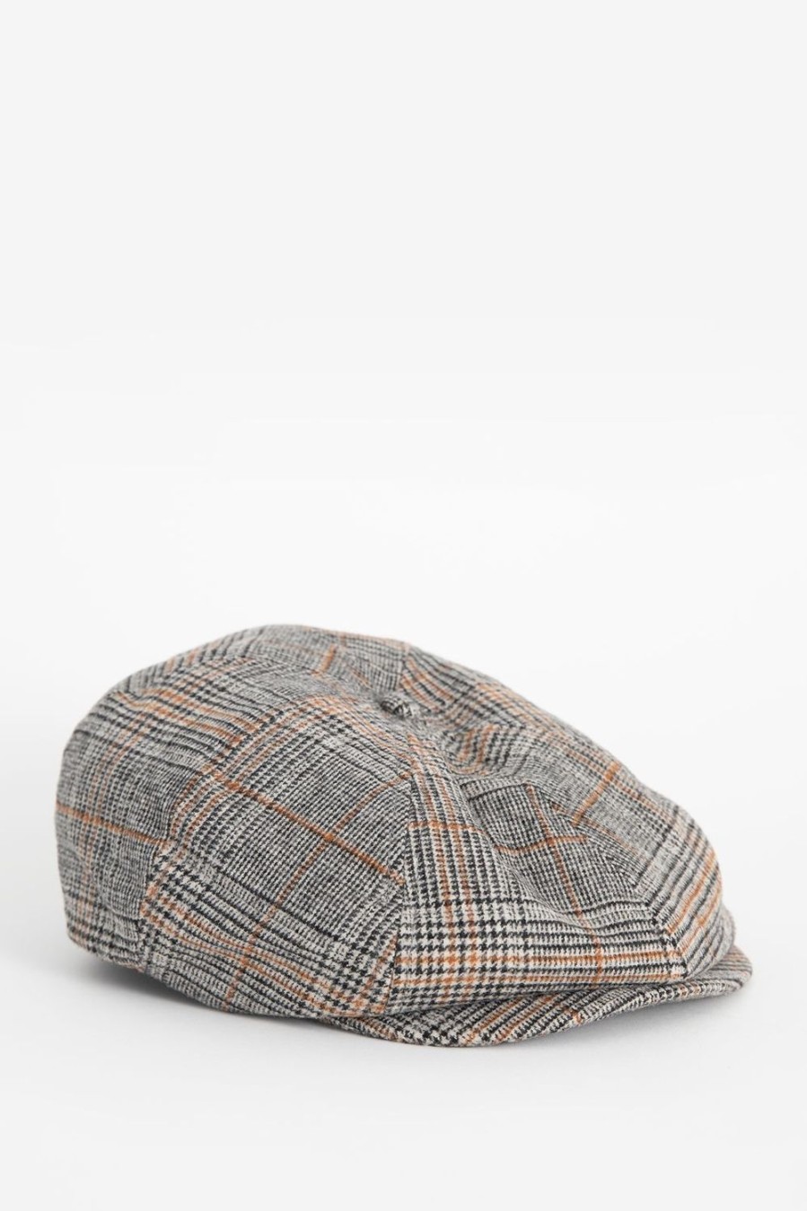 Brixton Hoeden En Petten | Brixton Bruine Geruite Hooligan Snap Cap