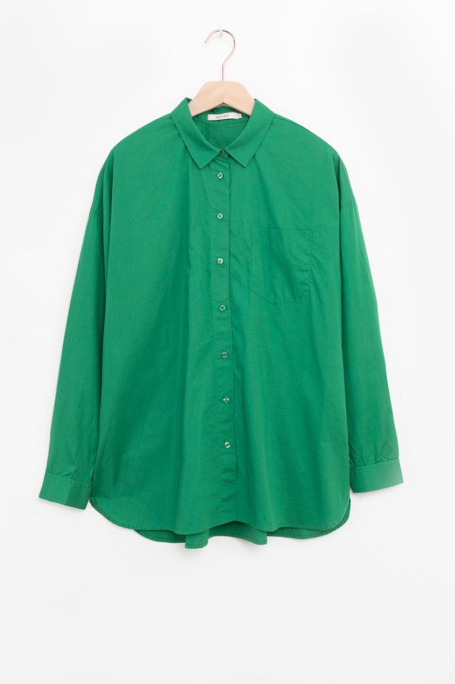 Sissy-Boy Blouses | E Oversized Poplin Blouse