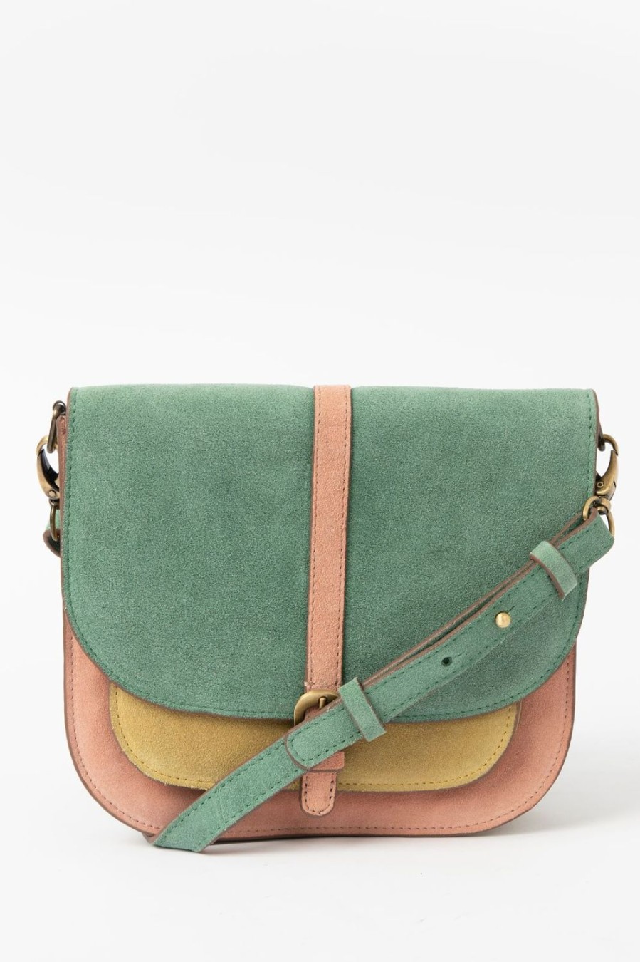 Sissy-Boy Tassen | Multicolour Suede Colourblock Tas