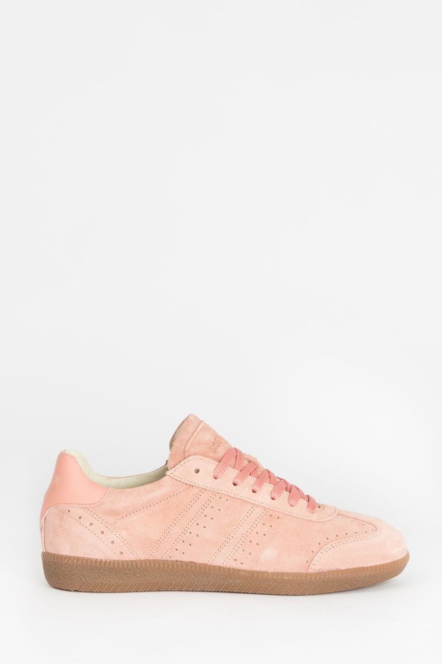 Sissy-Boy Schoenen | Roze Lage Suede Sneakers Met Gum Zool