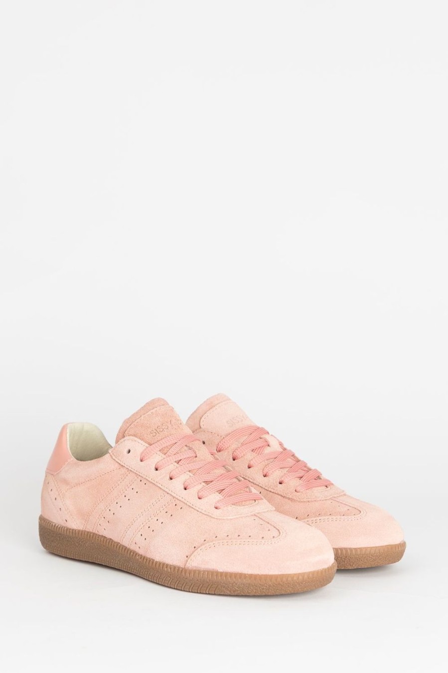 Sissy-Boy Schoenen | Roze Lage Suede Sneakers Met Gum Zool