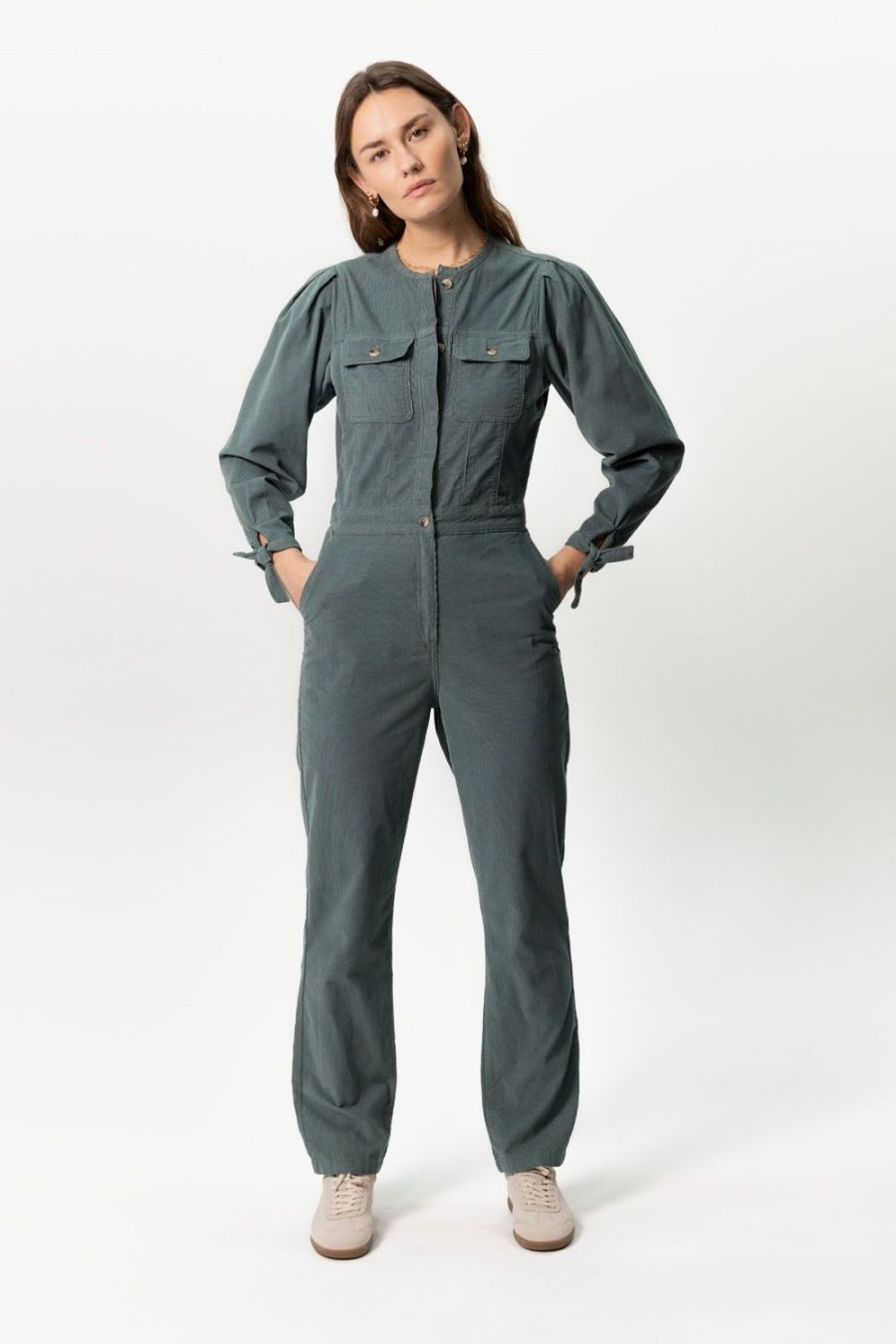 Sissy-Boy Broeken | Groen E Corduroy Jumpsuit