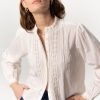 Sissy-Boy Blouses | Te Cropped Blouse Met Kant En Pintuck Details