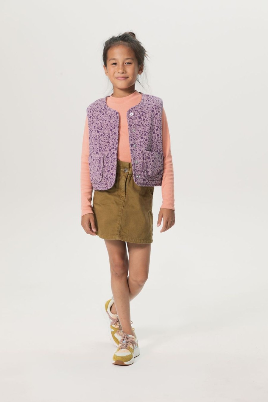 Sissy-Boy Blazers, Jasjes & Gilets | Paarse Reversible Gilet Met Print En Lichte Padding