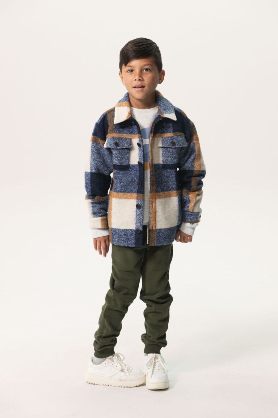 Sissy-Boy Blazers & Jasjes | Donkerblauw Geruit Overshirt