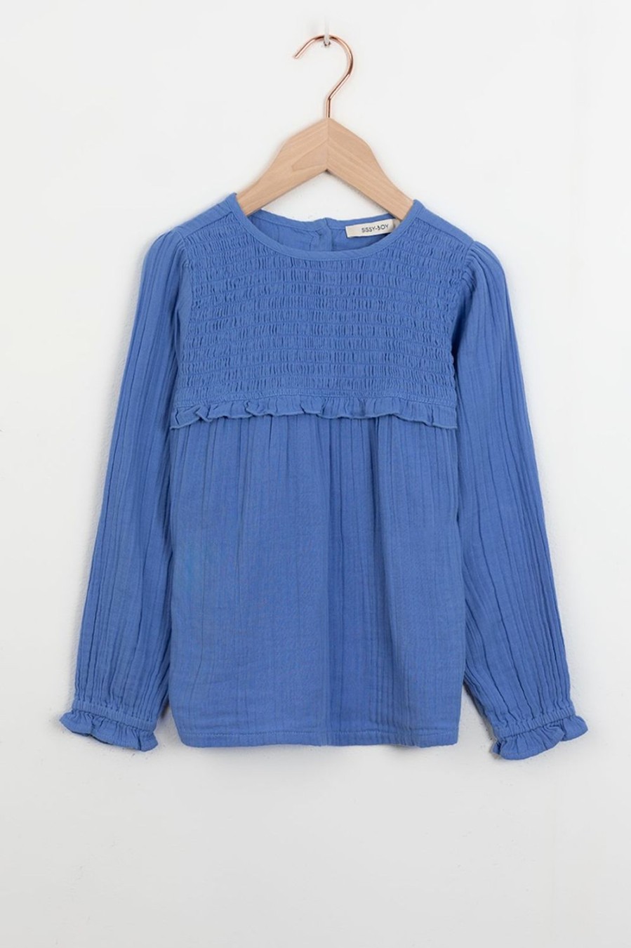 Sissy-Boy Blouses | E Blouse Met Smock Detail En Ruffles