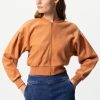 Sissy-Boy Truien En Vesten | Roest Oranje Sweat Jasje Met Rits