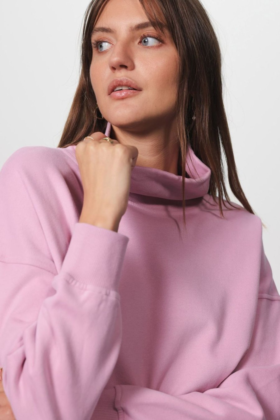 Sissy-Boy Truien En Vesten | Roze Oversized Sweater Met Col