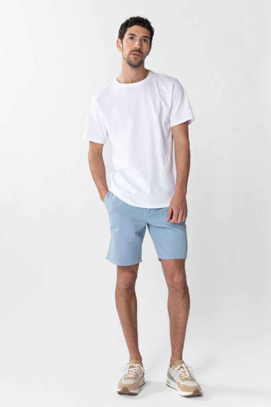 Sissy-Boy Broeken | Lichtblauwe Katoenen Chino Shorts