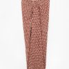 Sissy-Boy Rokken | Terracotta Midi Rok Met Print En Knoopdetail