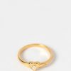 Sissy-Boy Sieraden | Gold Plated Ring Met Hartje En Parel