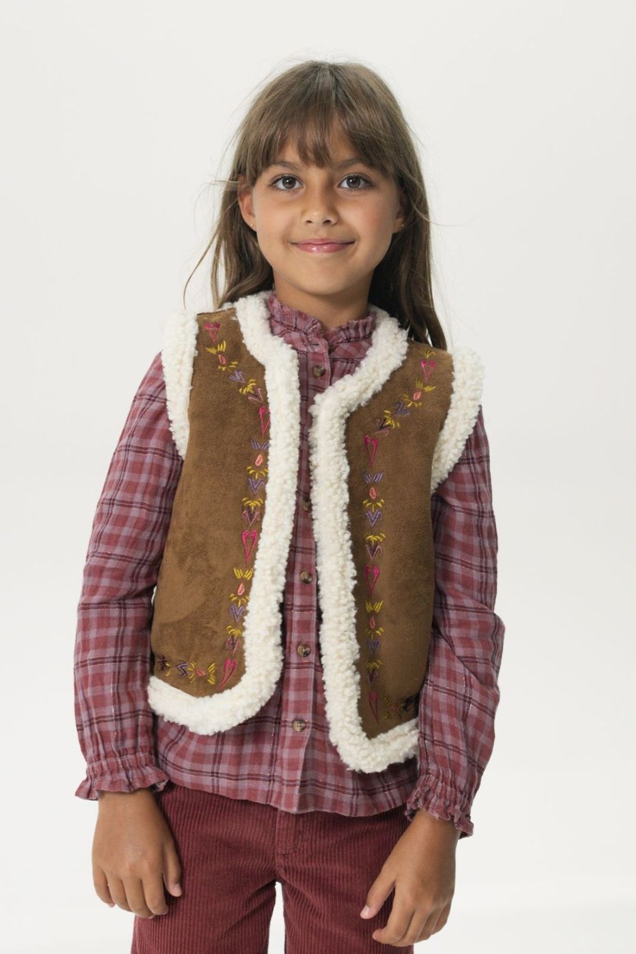 Sissy-Boy Blazers, Jasjes & Gilets | Suede Gilet Met Teddy En Embroidery