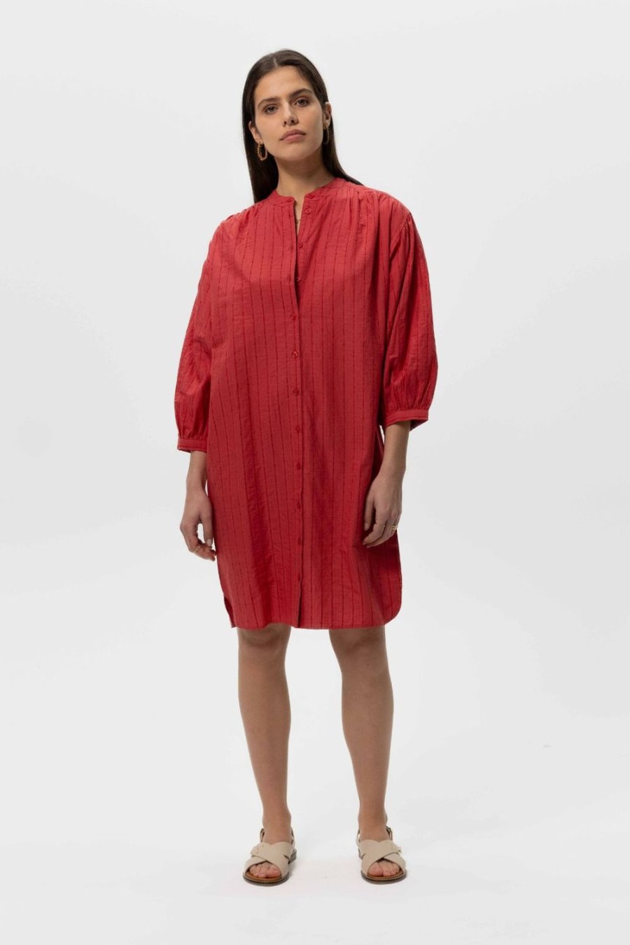 Sissy-Boy Jurken | Rode Oversized Shirt Dress