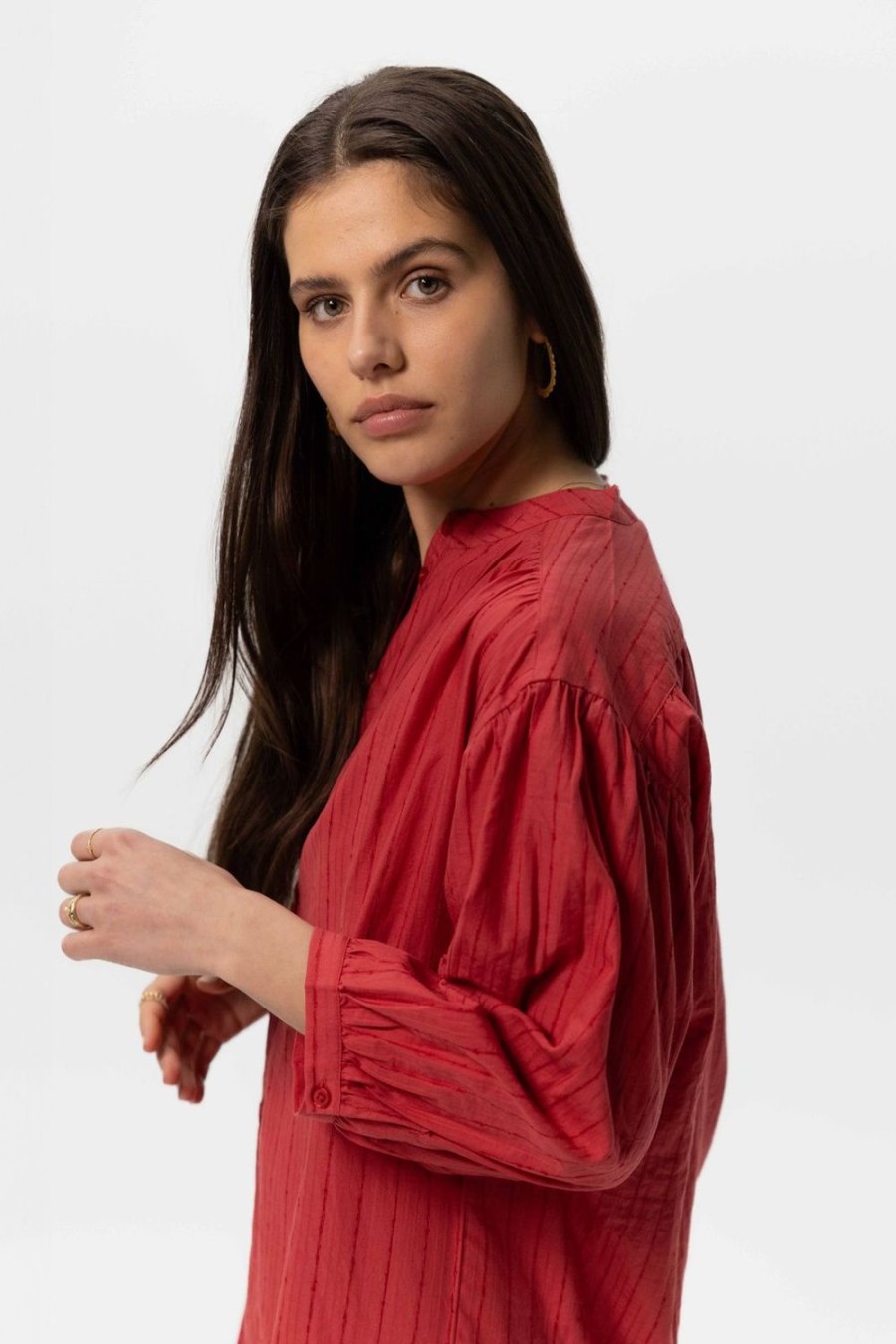 Sissy-Boy Jurken | Rode Oversized Shirt Dress