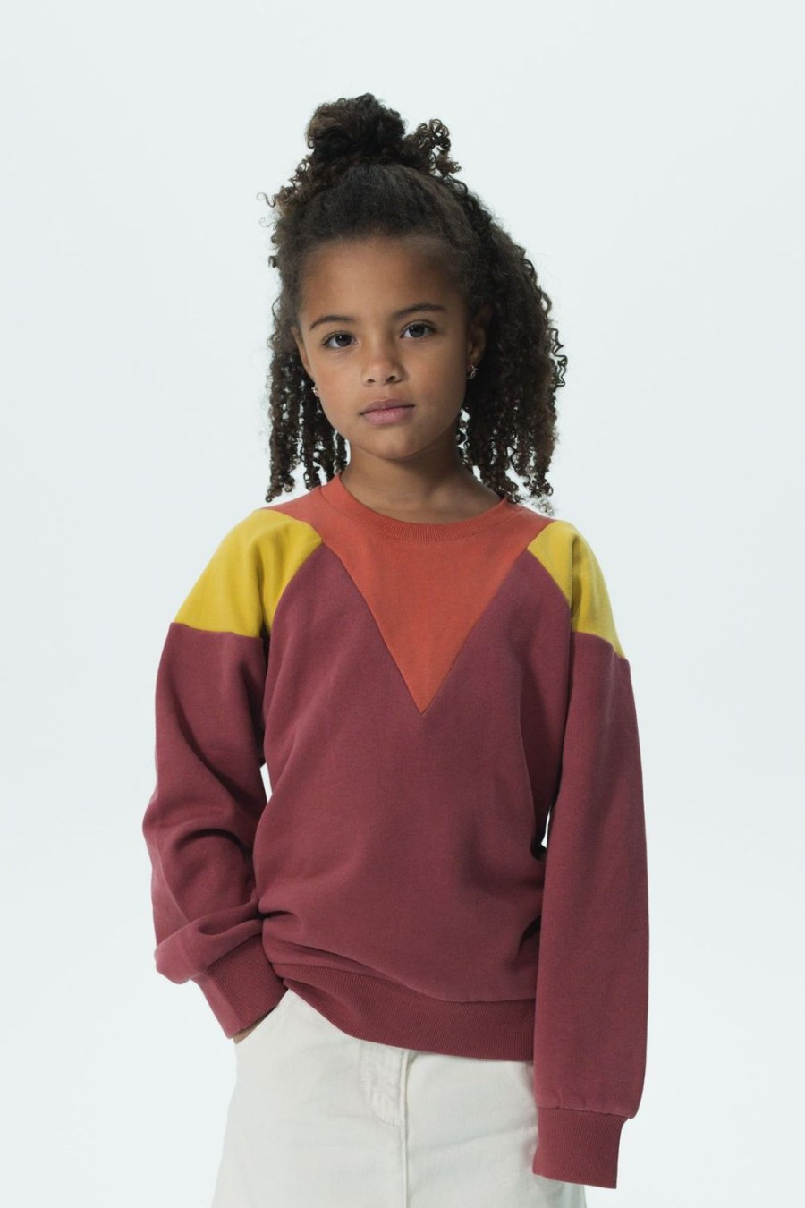 Sissy-Boy Truien En Vesten | Donkerroze Colourblock Sweater