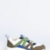 Sissy-Boy Accessoires | Donkergroene Sneakers Met Blauwe Details