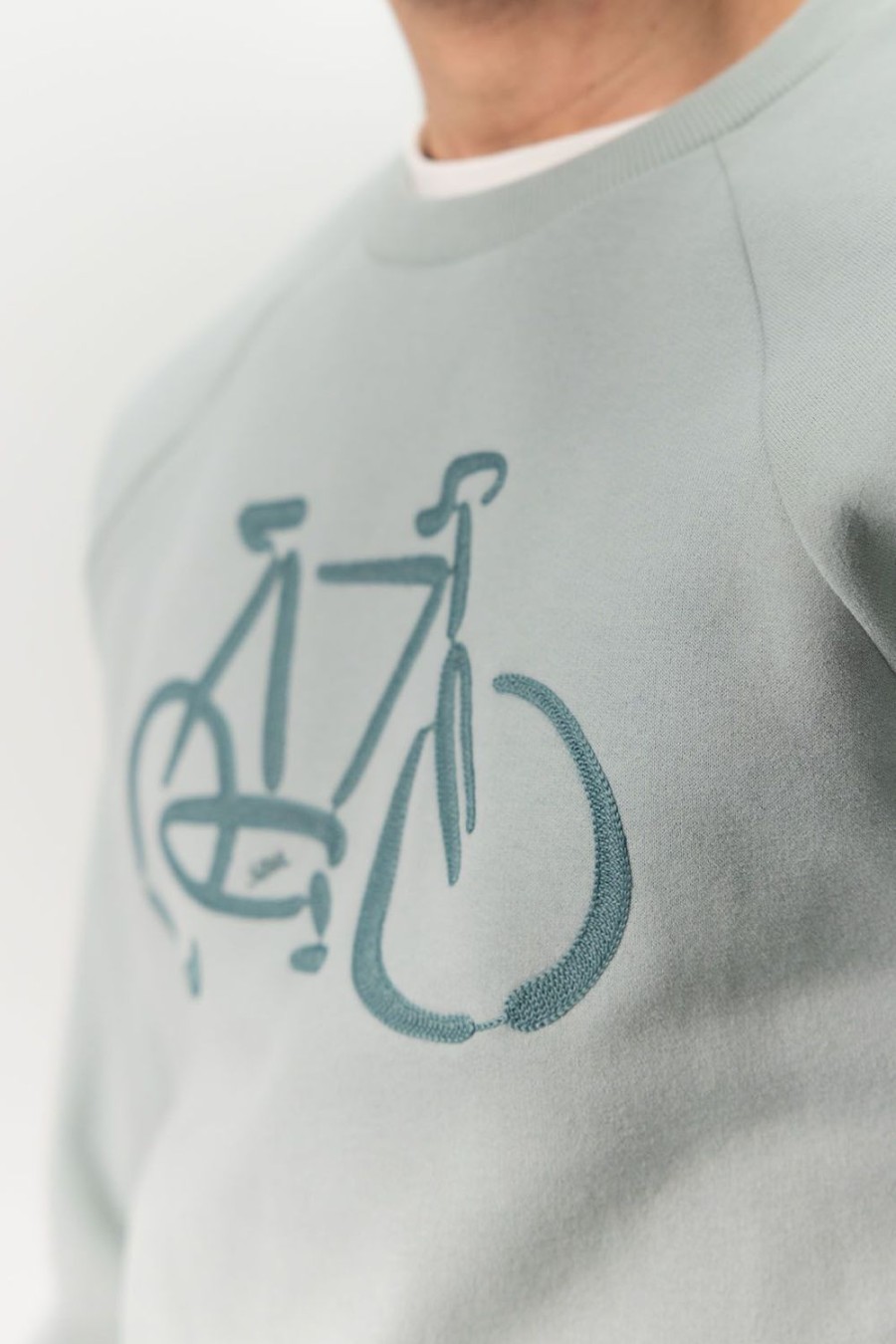 Sissy-Boy Truien En Vesten | Grijsblauwe Raglan Sweater Met Fiets