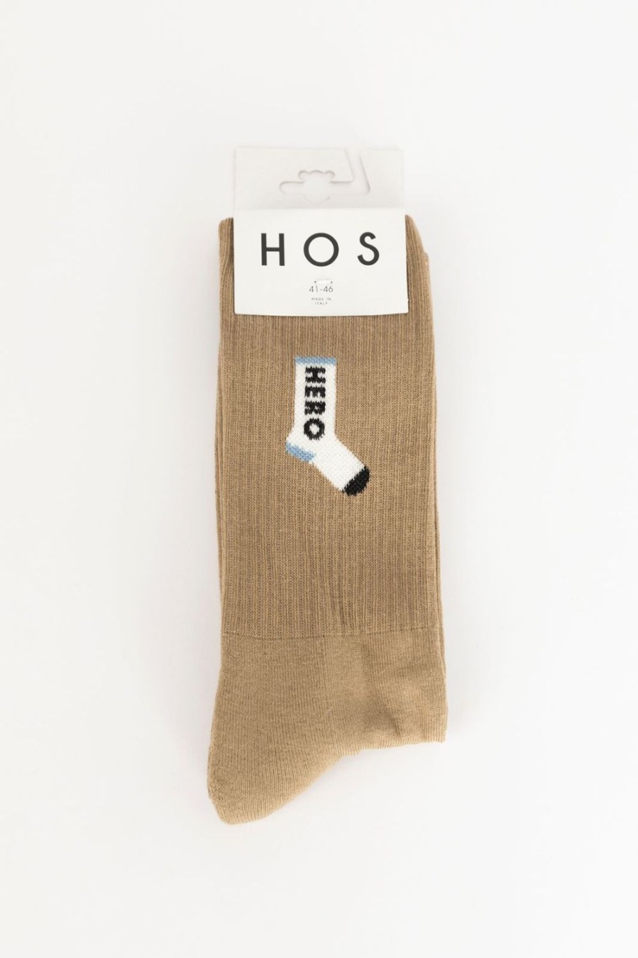 Heroes on Socks Sokken | Heroes On Socks Beige Sportsokken Met Print