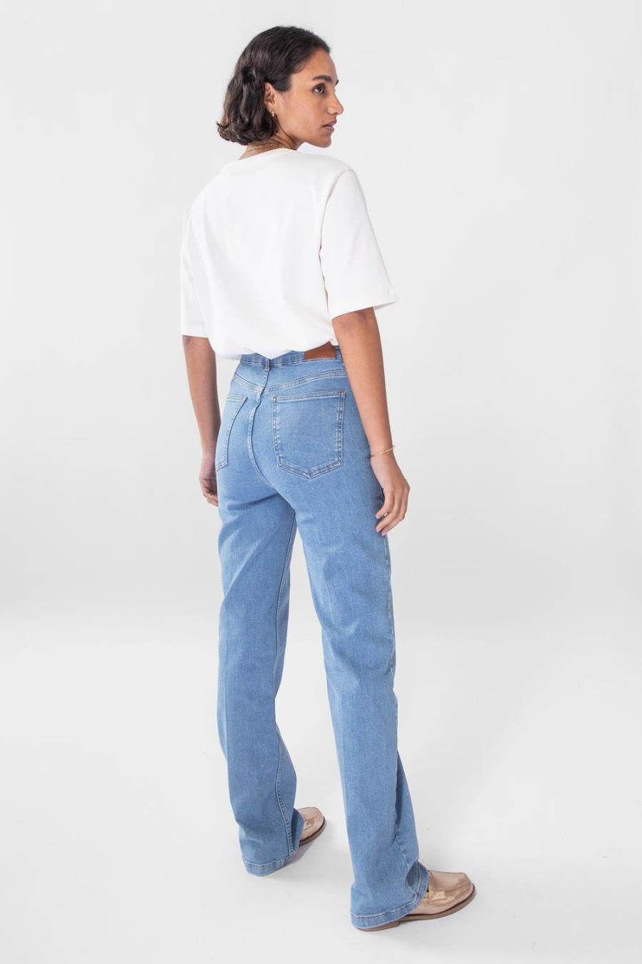 Sissy-Boy Broeken | Brally Blue High Waist Wide Leg Jeans