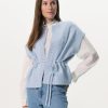 Sissy-Boy Truien En Vesten | Ijsblauwe Wollen Mouwloze Cardigan