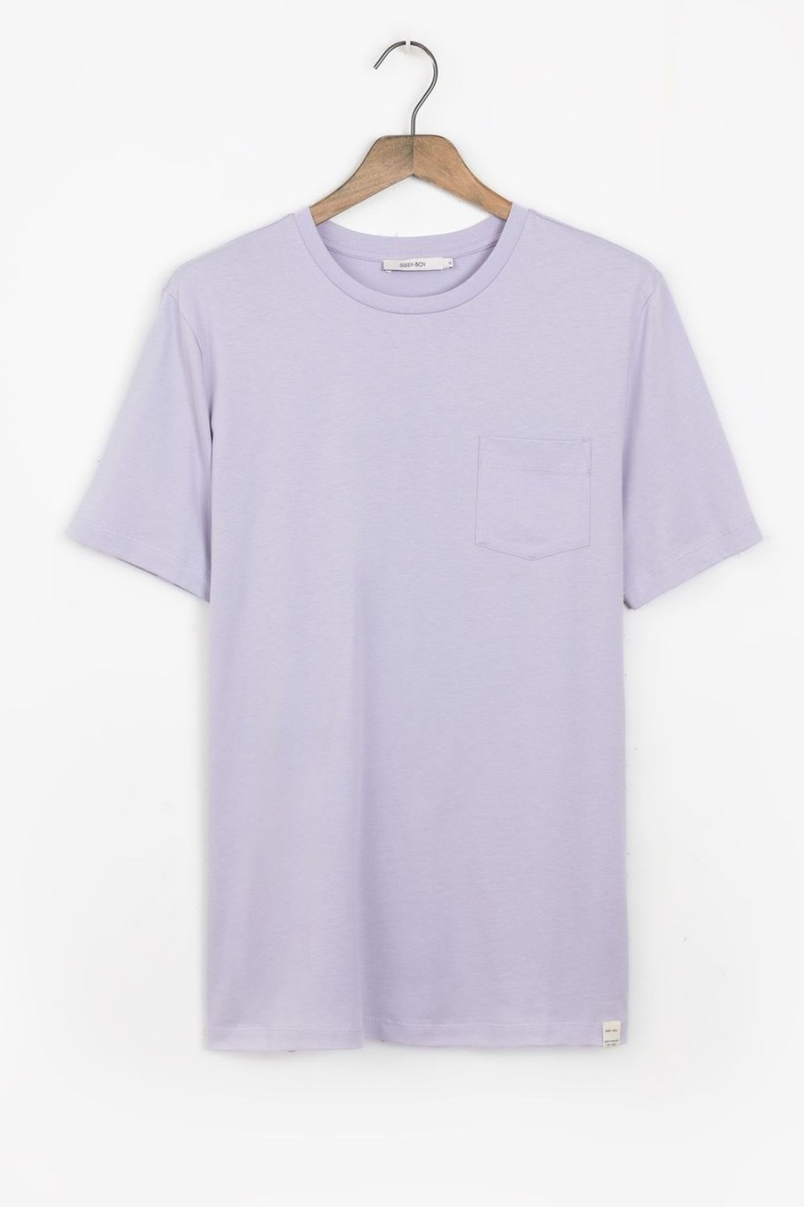 Sissy-Boy T-Shirts | Lavendel T-Shirt Met Borstzak