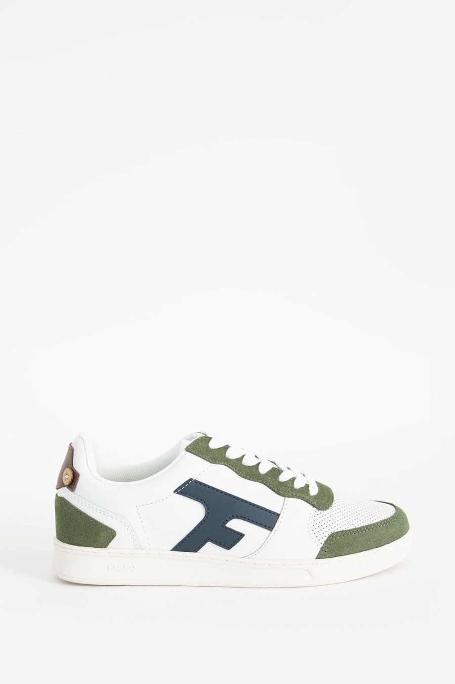 Faguo Schoenen | Faguo Te Sneakers Met Groen Detail