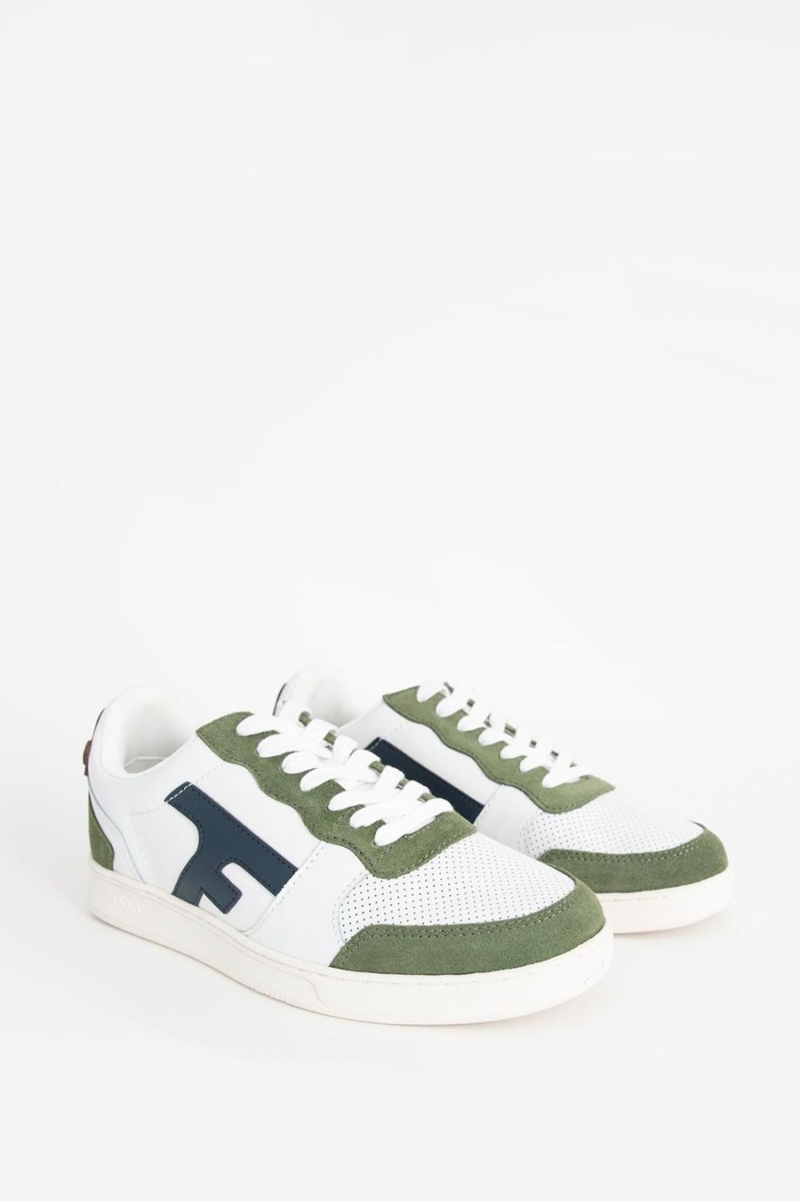 Faguo Schoenen | Faguo Te Sneakers Met Groen Detail