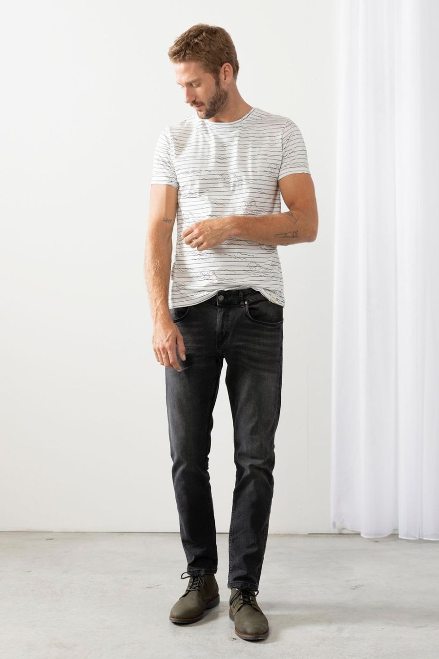 Sissy-Boy Broeken | Phil Washed Black Regular Fit Jeans