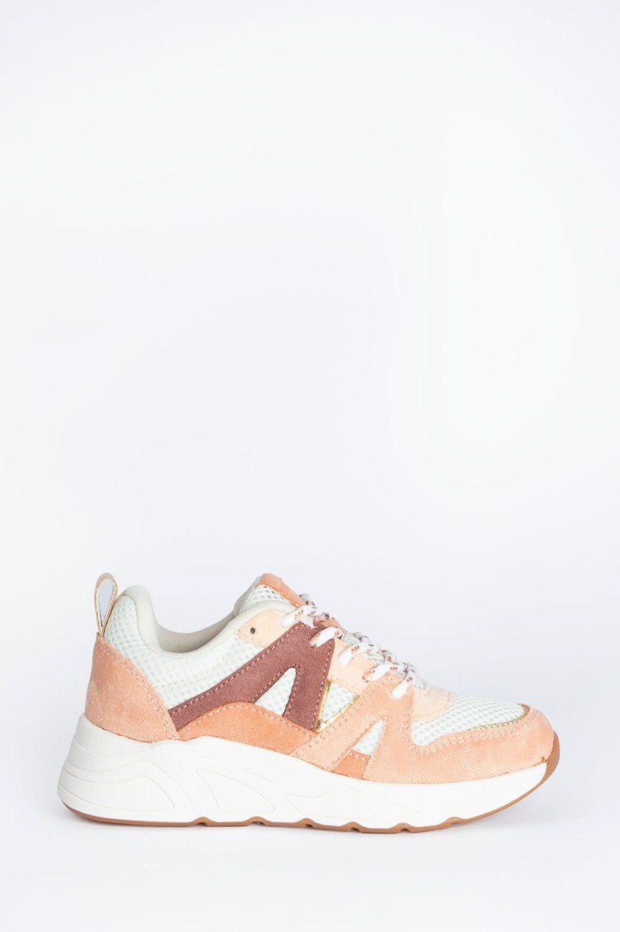 Sissy-Boy Schoenen | Zacht Oranje Sneakers Met Paarse Details