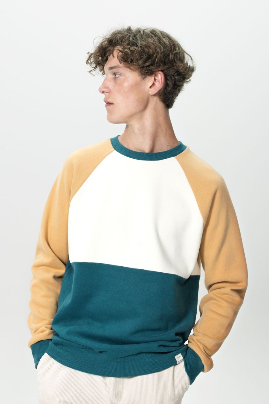 Sissy-Boy Truien En Vesten | Donkergroene Colourblock Sweater