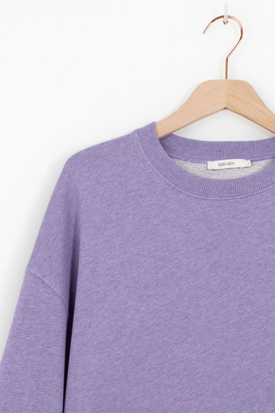 Sissy-Boy Truien En Vesten | Lavendel Oversized Sweater Met Driekwart Mouwen