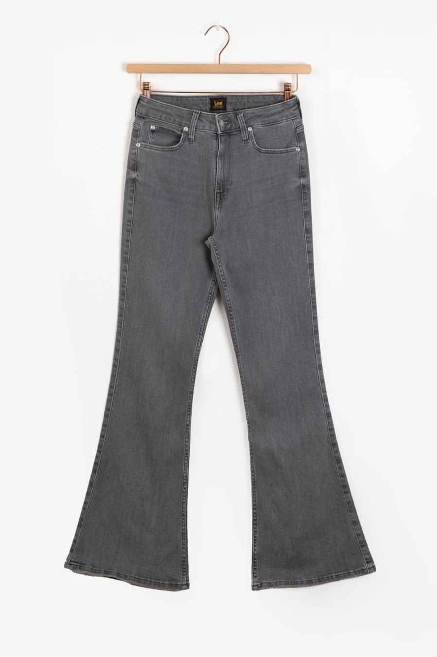 LEE Broeken | Lee Breese Grijze High Waist Flared Jeans