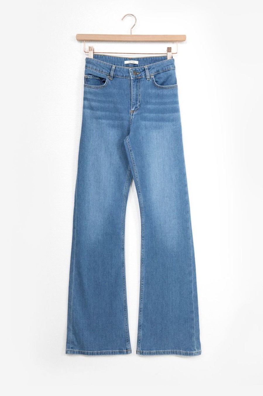 Sissy-Boy Broeken | Baltimore Washed Blue Mid Waist Bootcut Jeans