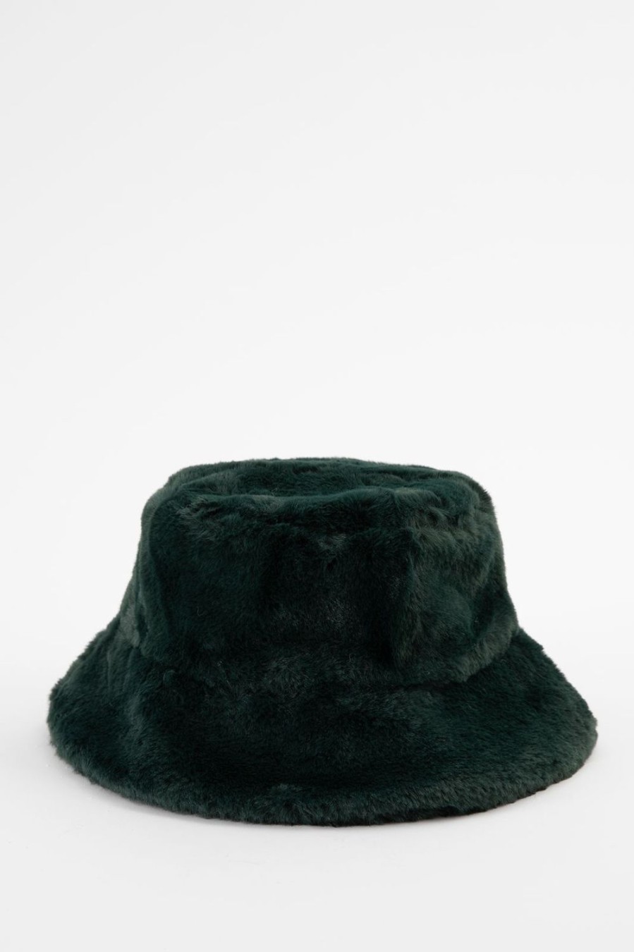 Sissy-Boy Hoeden En Petten | Donkergroene Faux Fur Bucket Hat